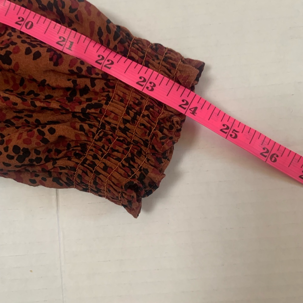 Terra & Sky Long Sleeve Rust Pleated DressTiered Babydoll Style SZ 1X 16-18 - Picture 14 of 14